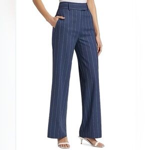 Tahari Blue Pinstripe Wide Leg Pants